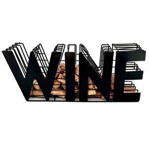 BLACK METAL WINE CORK CAGE W/ CORKS!